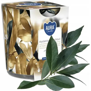 Svíčka Parafínová vonná svíčka Tajemná pačuli Aura 1 ks