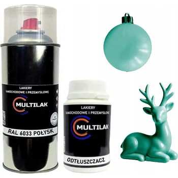 Barva ve spreji Lak ve spreji na figurky, skleněné a keramické ozdoby RAL 6033 LESK