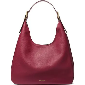 Kabelka Michael Kors kožená kabelka hobo shoulder bag vínová + doprava zdarma