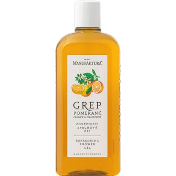 Sprchový gel Manufaktura Osvěžující sprchový a koupelový gel GREP & POMERANČ 300 ml