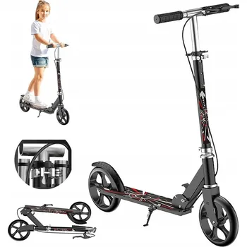 Koloběžka Velká Skládací Městská Koloběžka Bezpečná Odolná 78-104cm