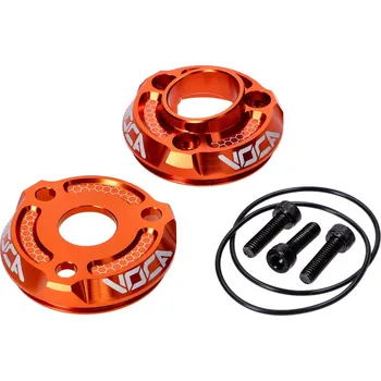 Výfuk pro motocykl Zadní koncové víčko tlumiče výfuku Voca Racing oranžová VCR-RD304CNC/OR