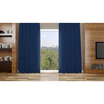 Orbytex Zatemňovací závěs hotový - uni tm.modrý - 143 Rozměry: Š/V 145x150 (1ks), Vršek závěsu: KROUŽKY