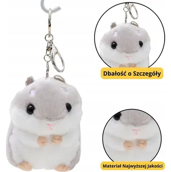 plyšák Křeček Tmavě šedý 10 cm