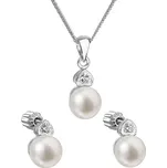 Evolution Group s.r.o. Perlová souprava včetně řetízku z říčních perel bílá 29001.1