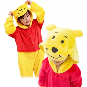 Dětské pyžamo měkké dlouhé medvídek Pú medvěd Kigurumi velikost 110