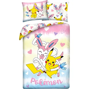 Povlečení Povlečení pro mládež 140X200 Pokémoni Pikachu Mikrovlákno