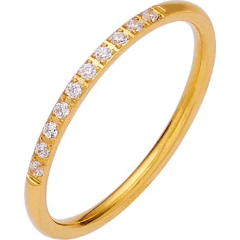 Prsten Troli Okouzlující pozlacený prsten s čirými zirkony 60 mm + 2 měsíce na vrácení zboží