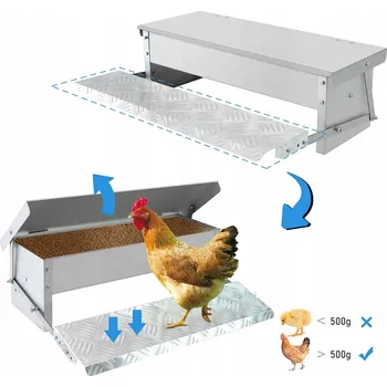 Pro ptáka 5KG Automatické krmítko pro kuřata Nerezová ocel