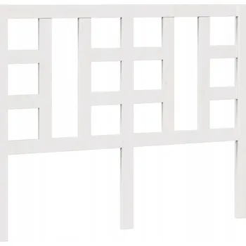 VidaXL Čelo postele, bílé, 126x4x100 cm, masiv