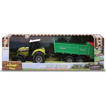 autíčko TRAKTOR S PŘÍVĚSEM MINI FARMA SVĚTELNÉ EFEKTY