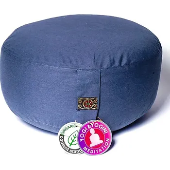 Masáž Meditační polštář - Modrý z bavlny a pohankových slupek, rozměr 30*17 cm