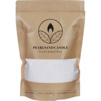 Svíčka Svíčka bílá perleťová granulátová vosk knot