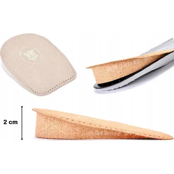 Obraz 36/41 DÁMSKÉ BÍLÉ KORKOVÉ PODPATĚNKY Z KŮŽE ZVYŠUJÍCÍ VÝŠKU O 2 CM + 20 MM