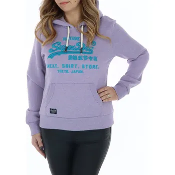 Oblečení a móda Dámská mikina Superdry s kapucí Superdry tyrkysová | fialová 3494355