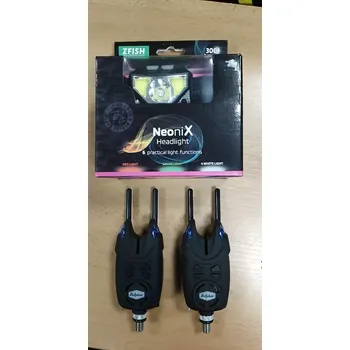 Čelovka Signalizátor Delphin MEMORY 9V 2kusy + čelovka ZFish Neonix - Vánoční Akce