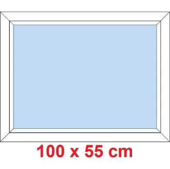 Okno Soft Plastové okno 100x55 cm, FIX neotevíravé