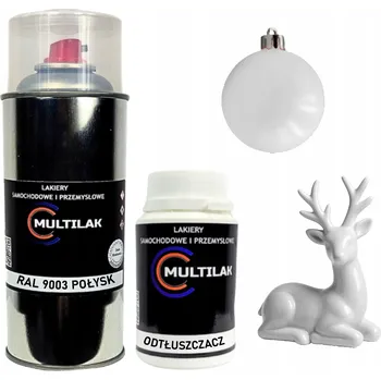 Barva ve spreji Lak ve spreji na figurky, skleněné a keramické ozdoby RAL 9003 LESK