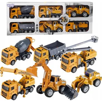 autíčko Woopie Velká Sada Stavebních Aut 6v1