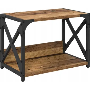 Konferenční stolek STOLEK / REGÁL POD TISKÁRNU STARÉ DŘEVO 44X26X31,5CM LOFT