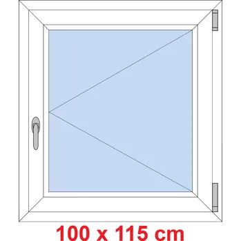 Okno Soft Plastové okno 100x115 cm, otevíravé