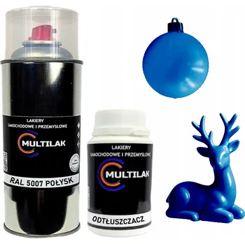 Barva ve spreji Lak ve spreji na figurky, skleněné a keramické ozdoby RAL 5007 LESKLÝ
