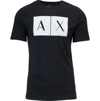 Armani Exchange pánské tričko Armani černá | bílá 3494857