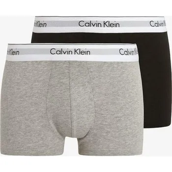 Boxerky Boxerky Calvin Klein LOW RISE TRUNK 2 PACK Šedá/Černá S