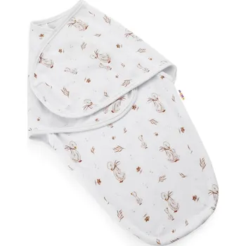 Spací pytel pro miminko Bavlněný zavinovací vak, zavinovačka Premium GOOSE, bílá s potiskem, husičky