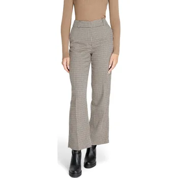 Dámské oblečení Dámské kárované kalhoty Only Only černá | hnědá | vícebarevná 3494059