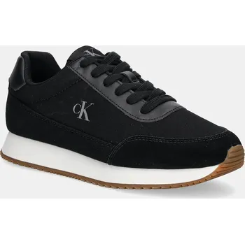 Pánská obuv Sneakers boty Calvin Klein Jeans RETRO RUNNER LOW LACEUP CANVAS YW0YW01888 černá 99B, EUR 41