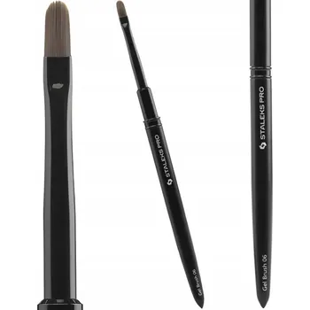 Kosmetický štětec Staleks Oválný štětec na gel 06 Gel Brush 11mm NBE-06 EXPERT Syntetický