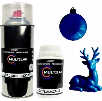 Barva ve spreji Lak ve spreji na figurky, skleněné a keramické ozdoby RAL 5001 LESK