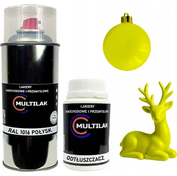 Barva ve spreji Lak ve spreji na figurky, skleněné a keramické ozdoby RAL 1016 LESK