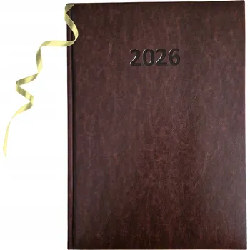 Diář Knižkový kalendář 2026 A4 hnědý