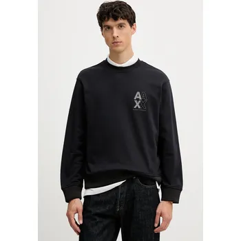 Pánská mikina Bavlněná mikina Armani Exchange pánská, tmavomodrá barva, s aplikací, XM001040 AF10830 XM001040.AF10830 59X, vel. XL