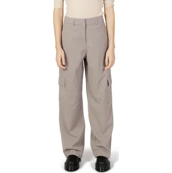 Dámské oblečení Dámské kárované kalhoty Only Only černá | krémová | tmavě červená 3494385