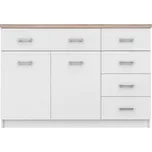 Komoda 2d5s, bílá / dub sonoma, TOPTY 08