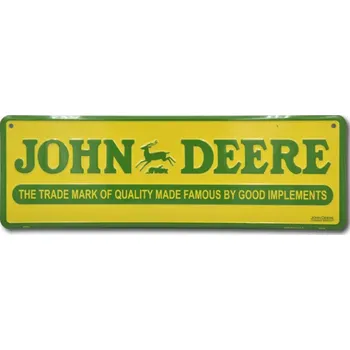Plechová cedule D.E. metal signs Plechová cedule John Deere sign 46 cm x 15 cm