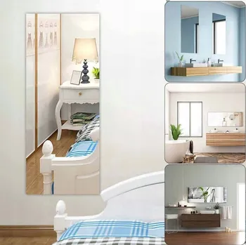 Zrcadlo SAMOLEPICÍ ZRCADLA 60X200CM VYSOKÁ ZRCADLO K NALEPENÍ BEZ RÁMU VELKÉ