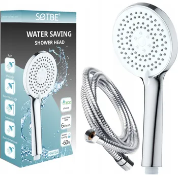 Sprchová hlavice Sprchová Sprchová Hlavice s gumovou hadicí 150 cm úsporná chromová sada NAVIA