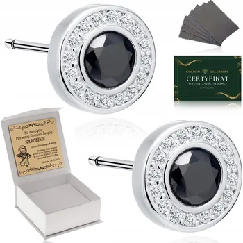 Náušnice STŘÍBRNÉ NÁUŠNICE KULATÉ PRO DÍVKU 925 KE SVATÉMU PŘIJÍMÁNÍ K 1. NAROZENINÁM + GRAVÍROVÁNÍ