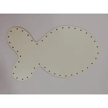 Dno na pletení pedigem BÍLÉ - ryba - 27x16 cm