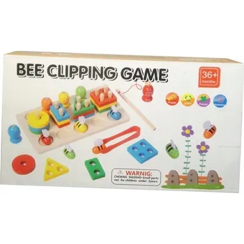 Dřevěná hračka 190034 DŘEVĚNÁ SKLÁDAČKA STAVEBNICE TŘÍDIČKA RYBAŘENÍ