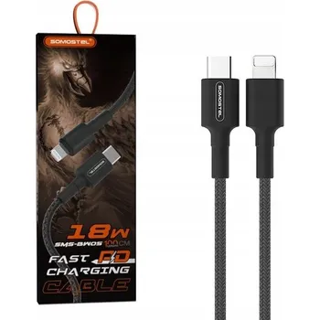 Datový kabel Kabel Somostel USB-C - Apple Lightning 1 m černý