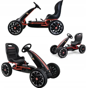Dětské šlapadlo ŠLAPACÍ MOTOKÁRA PRO DĚTI BRZDA VELKÁ ABARTH SUPER DÁREK ČERNÁ
