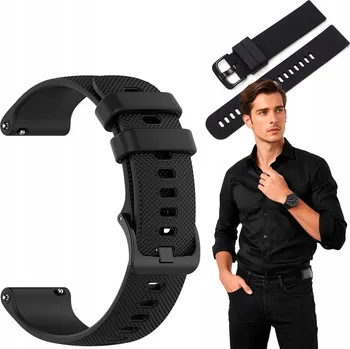 Řemínek na hodinky Univerzální řemínek Polax 22 mm černý