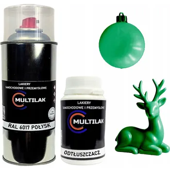 Barva ve spreji Lak ve spreji na figurky, skleněné a keramické ozdoby RAL 6017 LESK