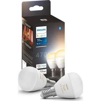 Žárovka LED žárovka Philips Hue White E14 2700K 470 lm teplá bílá 2 kusy