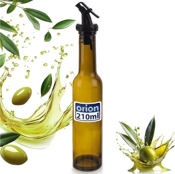 Nádoba na olej a ocet Láhev NA OLEJ OCET s dávkovačem skleněná dávkovač na olej ocet 210 ml